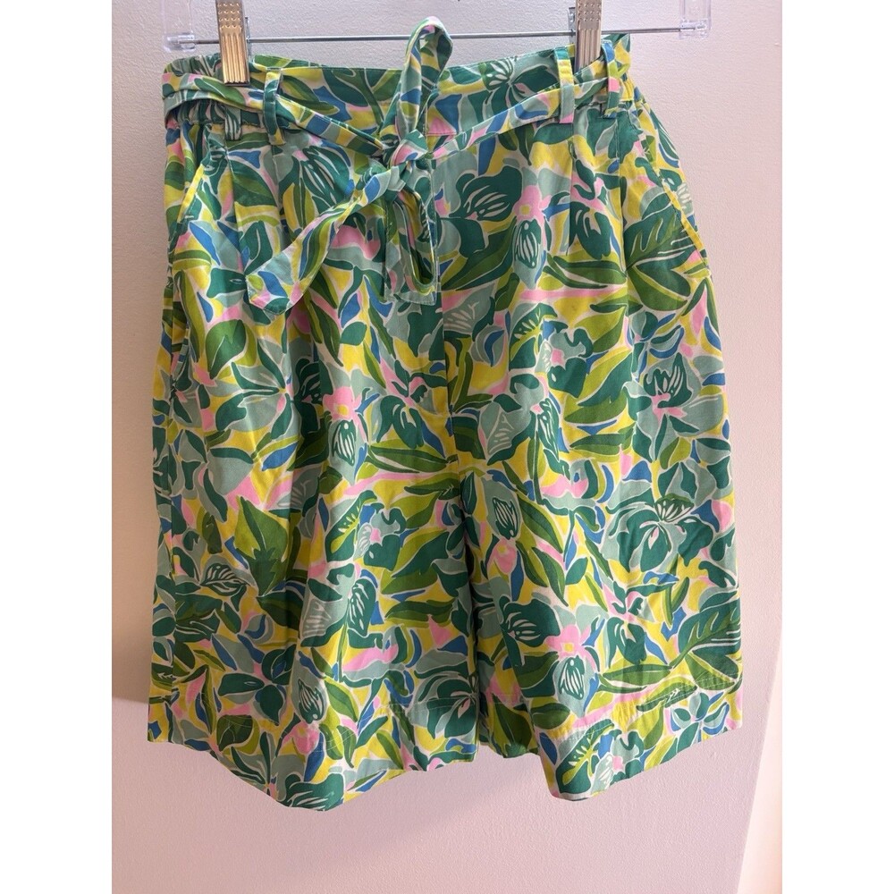 Lilly Pulitzer Tropical Leaf Print Shorts SZ 10